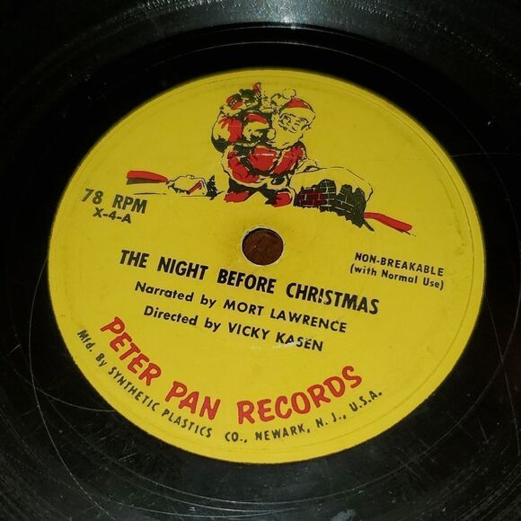 Vintage Peter Pan Records Twas The Night Before Christmas Vinyl - Picture 7 of 8